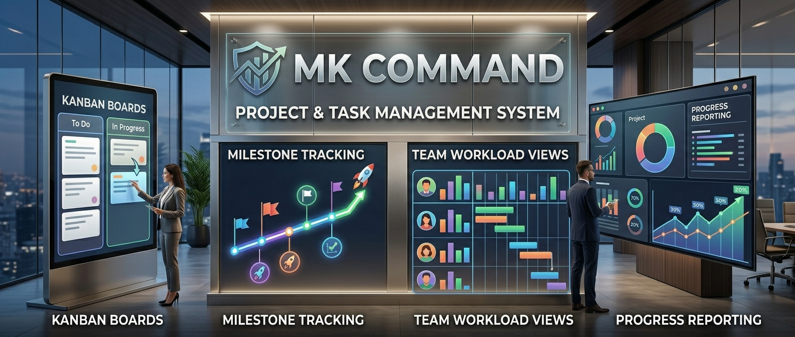 Project management kanban board and team planning